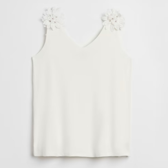 New Fancy Tank Flower strap detail tank - Picture 3 of 6